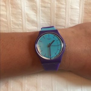 Two tone Swatch watch